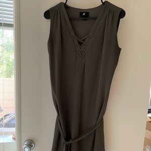 Olive Green Short Sleeve Dress
